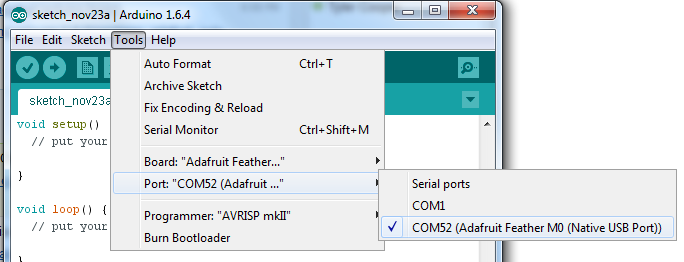 Fichier:FEATHER-M0-ArduinoIDE-Utiliser-09.png