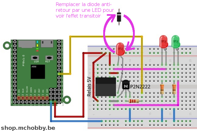 Fichier:Hack-relais-led-instead-diode.jpg